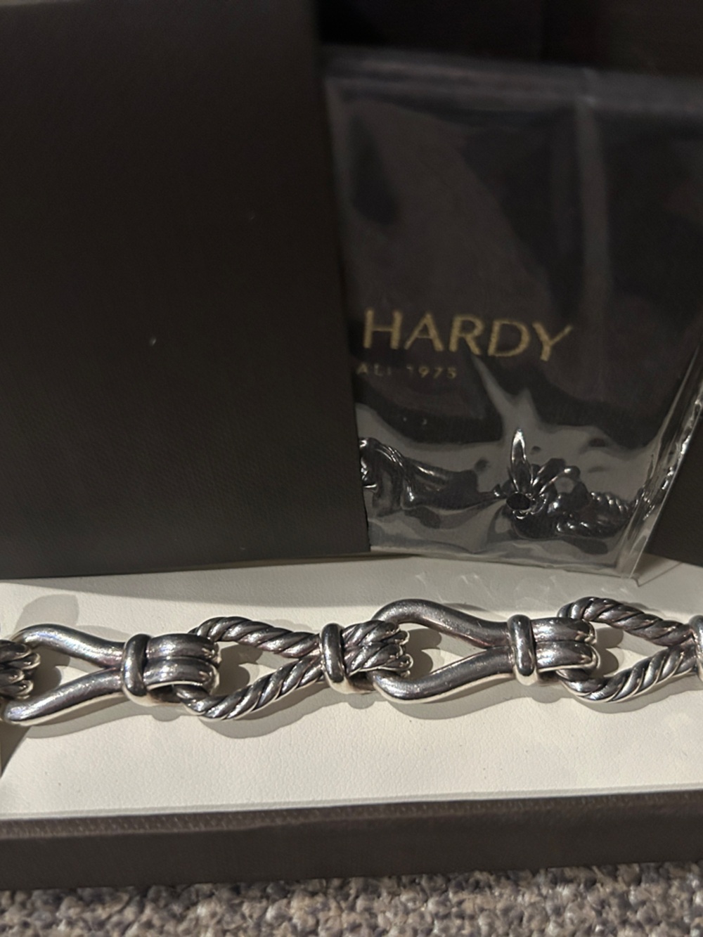 John Hardy Silver Twisted Rope-Link Bracelet